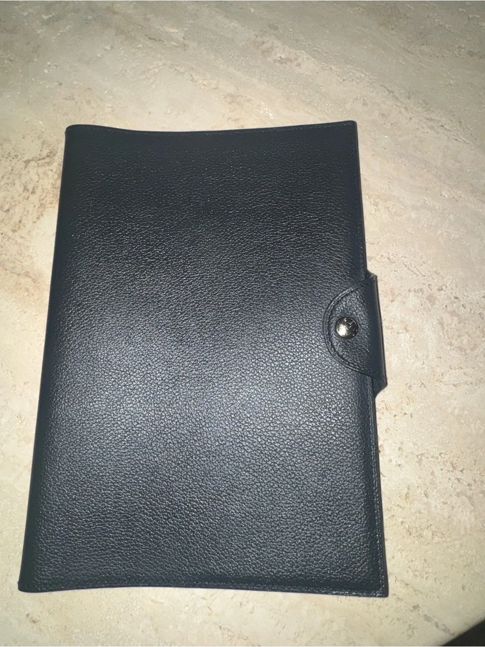 Hermès Ulysse Universel Togo Leather A5 Notebook Cover Black | with Hermes Box